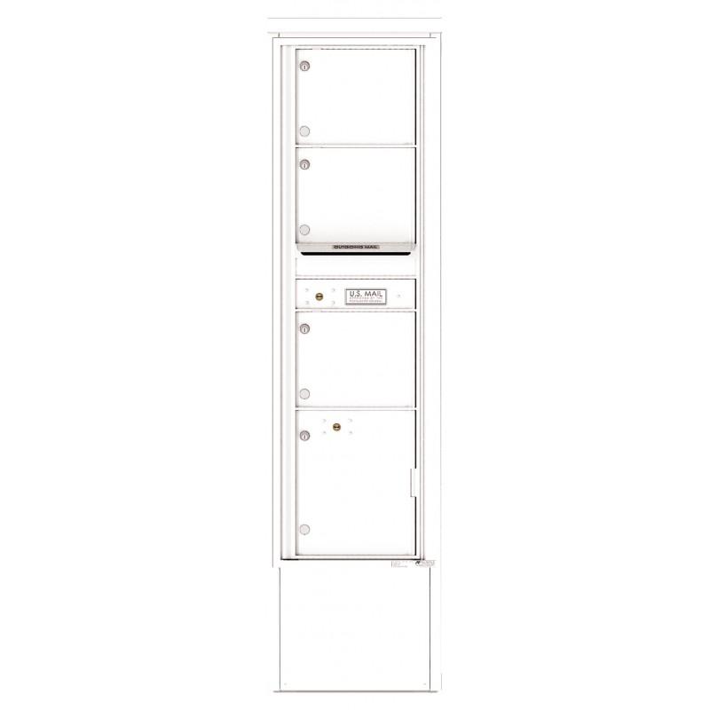 Load image into Gallery viewer, 4C16S-03-D - 3 Tenant Doors with 1 Parcel Locker and Outgoing Mail Compartment - 4C Depot Mailbox Module