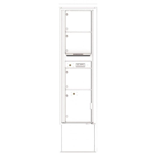 4C16S-03-D - 3 Tenant Doors with 1 Parcel Locker and Outgoing Mail Compartment - 4C Depot Mailbox Module