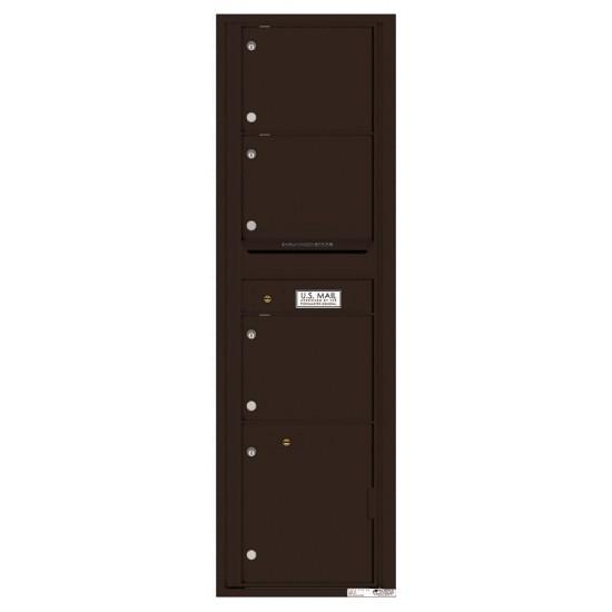 Load image into Gallery viewer, 4C16S-03 - 3 Oversized Tenant Doors with 1 Parcel Locker and Outgoing Mail Compartment - 4C Wall Mount Max Height Mailboxes