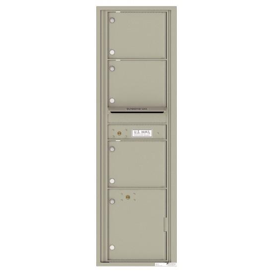 Load image into Gallery viewer, 4C16S-03 - 3 Oversized Tenant Doors with 1 Parcel Locker and Outgoing Mail Compartment - 4C Wall Mount Max Height Mailboxes