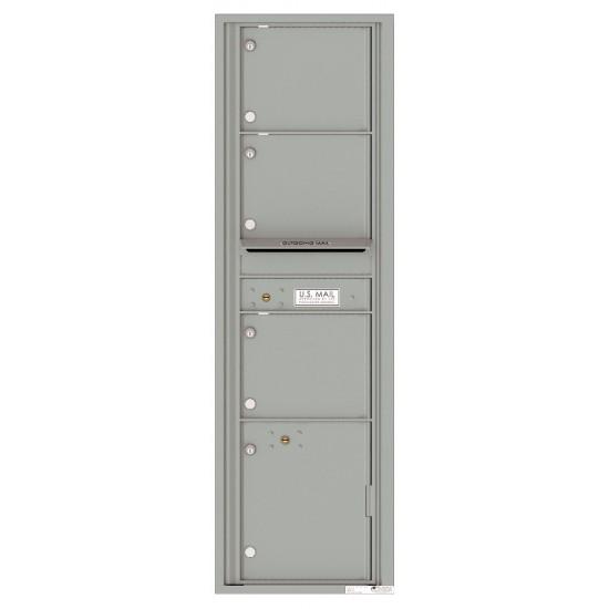 Load image into Gallery viewer, 4C16S-03 - 3 Oversized Tenant Doors with 1 Parcel Locker and Outgoing Mail Compartment - 4C Wall Mount Max Height Mailboxes