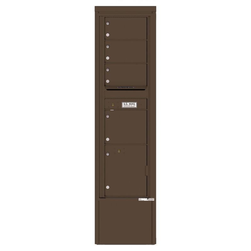 Load image into Gallery viewer, 4C16S-04-D - 4 Tenant Doors with 1 Parcel Locker and Outgoing Mail Compartment - 4C Depot Mailbox Module