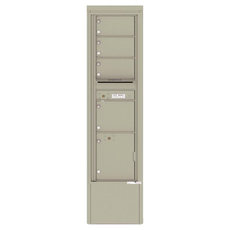 Load image into Gallery viewer, 4C16S-04-D - 4 Tenant Doors with 1 Parcel Locker and Outgoing Mail Compartment - 4C Depot Mailbox Module