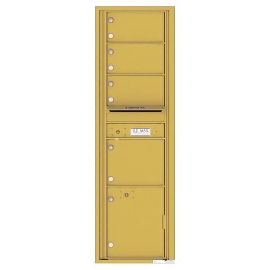 Load image into Gallery viewer, 4C16S-04 - 4 Oversized Tenant Doors with 1 Parcel Locker and Outgoing Mail Compartment - 4C Wall Mount Max Height Mailboxes