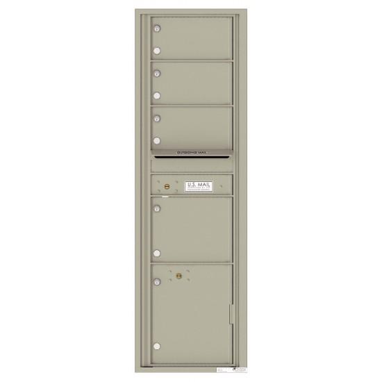 Load image into Gallery viewer, 4C16S-04 - 4 Oversized Tenant Doors with 1 Parcel Locker and Outgoing Mail Compartment - 4C Wall Mount Max Height Mailboxes