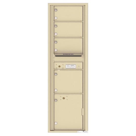 Load image into Gallery viewer, 4C16S-04 - 4 Oversized Tenant Doors with 1 Parcel Locker and Outgoing Mail Compartment - 4C Wall Mount Max Height Mailboxes