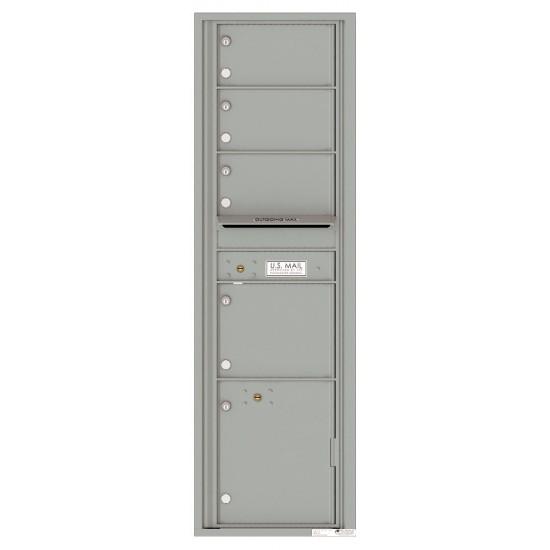 Load image into Gallery viewer, 4C16S-04 - 4 Oversized Tenant Doors with 1 Parcel Locker and Outgoing Mail Compartment - 4C Wall Mount Max Height Mailboxes