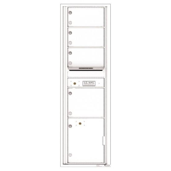 Load image into Gallery viewer, 4C16S-04 - 4 Oversized Tenant Doors with 1 Parcel Locker and Outgoing Mail Compartment - 4C Wall Mount Max Height Mailboxes