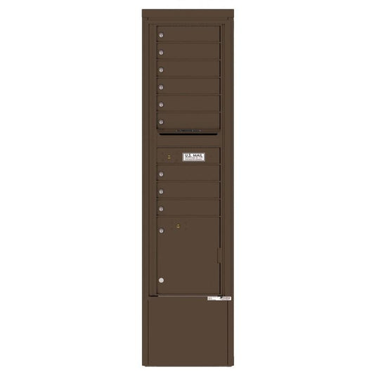 4C16S-09-D - 9 Tenant Doors with 1 Parcel Locker and Outgoing Mail Compartment - 4C Depot Mailbox Module