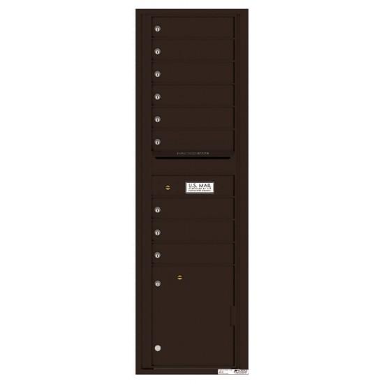 Load image into Gallery viewer, 4C16S-09 - 9 Tenant Doors with 1 Parcel Locker and Outgoing Mail Compartment - 4C Wall Mount Max Height Mailboxes