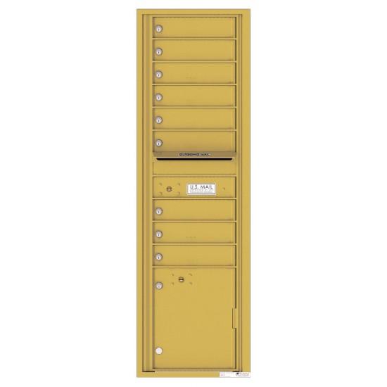 Load image into Gallery viewer, 4C16S-09 - 9 Tenant Doors with 1 Parcel Locker and Outgoing Mail Compartment - 4C Wall Mount Max Height Mailboxes