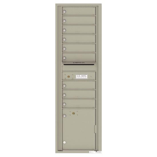 Load image into Gallery viewer, 4C16S-09 - 9 Tenant Doors with 1 Parcel Locker and Outgoing Mail Compartment - 4C Wall Mount Max Height Mailboxes