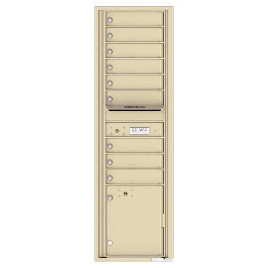 Load image into Gallery viewer, 4C16S-09 - 9 Tenant Doors with 1 Parcel Locker and Outgoing Mail Compartment - 4C Wall Mount Max Height Mailboxes