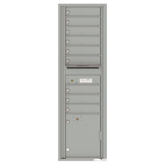 Load image into Gallery viewer, 4C16S-09 - 9 Tenant Doors with 1 Parcel Locker and Outgoing Mail Compartment - 4C Wall Mount Max Height Mailboxes