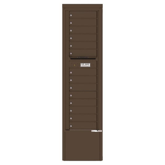 4C16S-14-D - 14 Tenant Doors with one Outgoing Mail Compartment - 4C Depot Mailbox Module