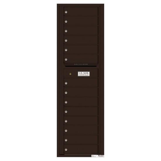 Load image into Gallery viewer, 4C16S-14 - 14 Tenant Doors with Outgoing Mail Compartment - 4C Wall Mount Max Height Mailboxes