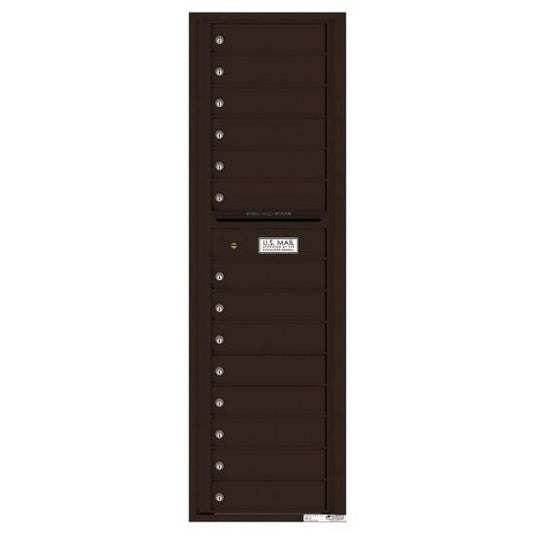 4C16S-14 - 14 Tenant Doors with Outgoing Mail Compartment - 4C Wall Mount Max Height Mailboxes