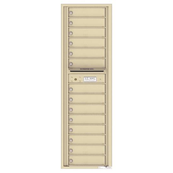 Load image into Gallery viewer, 4C16S-14 - 14 Tenant Doors with Outgoing Mail Compartment - 4C Wall Mount Max Height Mailboxes