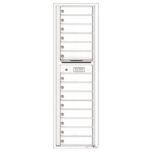 4C16S-14 - 14 Tenant Doors with Outgoing Mail Compartment - 4C Wall Mount Max Height Mailboxes