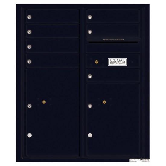 Load image into Gallery viewer, 4CADD-07 - 7 Tenant Doors with 2 Parcel Lockers and Outgoing Mail Compartment - 4C Wall Mount ADA Max Height Mailboxes