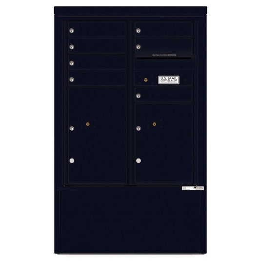 4CADD-07-D - 7 Tenant Doors with 2 Parcel Lockers and Outgoing Mail Compartment - 4C Depot Mailbox Module