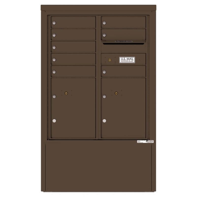 Load image into Gallery viewer, 4CADD-08-D - 8 Tenant Doors with 2 Parcel Lockers and Outgoing Mail Compartment - 4C Depot Mailbox Module