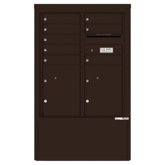 4CADD-08-D - 8 Tenant Doors with 2 Parcel Lockers and Outgoing Mail Compartment - 4C Depot Mailbox Module