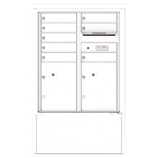 4CADD-08-D - 8 Tenant Doors with 2 Parcel Lockers and Outgoing Mail Compartment - 4C Depot Mailbox Module