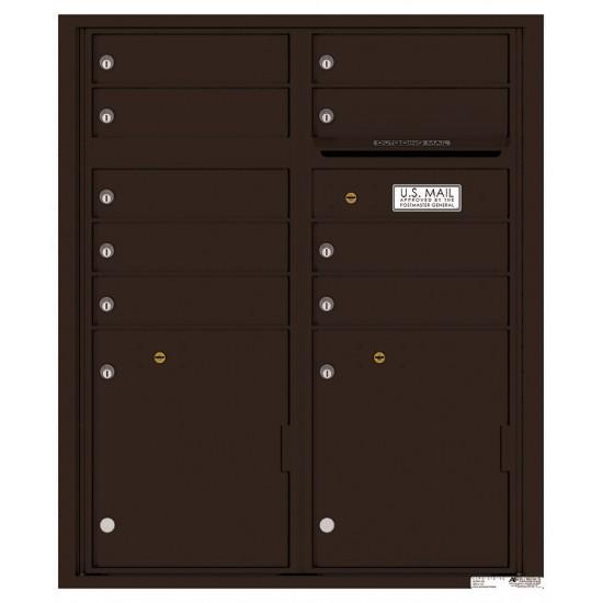 Load image into Gallery viewer, 4CADD-09 - 9 Tenant Doors with 2 Parcel Lockers and Outgoing Mail Compartment - 4C Wall Mount ADA Max Height Mailboxes