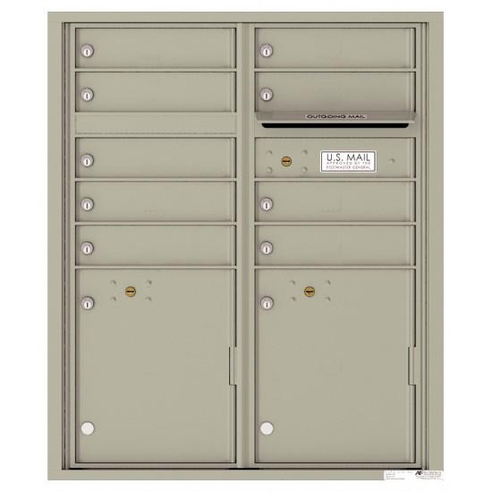 Load image into Gallery viewer, 4CADD-09 - 9 Tenant Doors with 2 Parcel Lockers and Outgoing Mail Compartment - 4C Wall Mount ADA Max Height Mailboxes