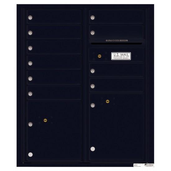 Load image into Gallery viewer, 4CADD-10 - 10 Tenant Doors with 2 Parcel Lockers and Outgoing Mail Compartment - 4C Wall Mount ADA Max Height Mailboxes