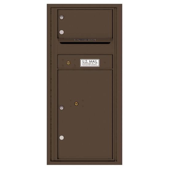 Load image into Gallery viewer, 4CADS-01 - 1 Over-Sized Tenant Door with 1 Parcel Locker and Outgoing Mail Compartment - 4C Wall Mount ADA Max Height Mailboxes