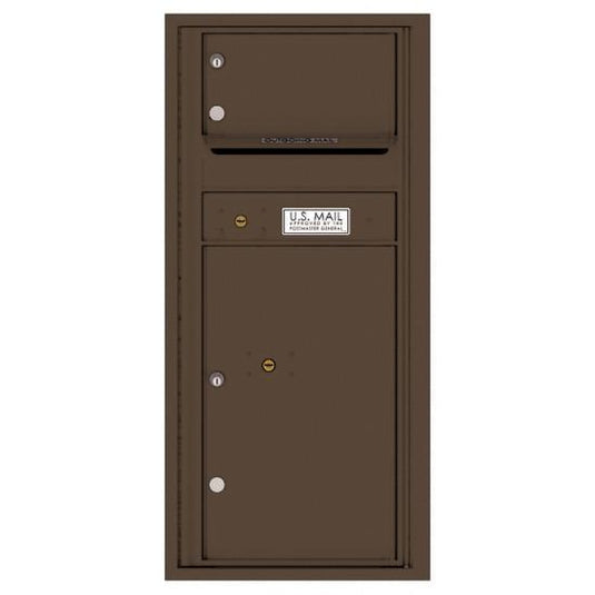 4CADS-01 - 1 Over-Sized Tenant Door with 1 Parcel Locker and Outgoing Mail Compartment - 4C Wall Mount ADA Max Height Mailboxes