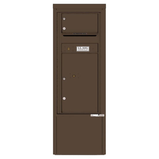 4CADS-01-D - 1 Tenant Door with 1 Parcel Locker and Outgoing Mail Compartment - 4C Depot Mailbox Module
