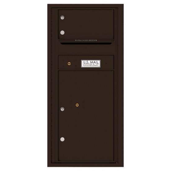 Load image into Gallery viewer, 4CADS-01 - 1 Over-Sized Tenant Door with 1 Parcel Locker and Outgoing Mail Compartment - 4C Wall Mount ADA Max Height Mailboxes