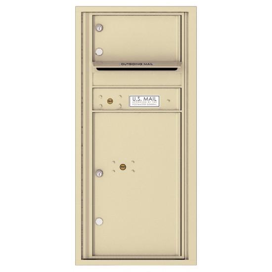 Load image into Gallery viewer, 4CADS-01 - 1 Over-Sized Tenant Door with 1 Parcel Locker and Outgoing Mail Compartment - 4C Wall Mount ADA Max Height Mailboxes