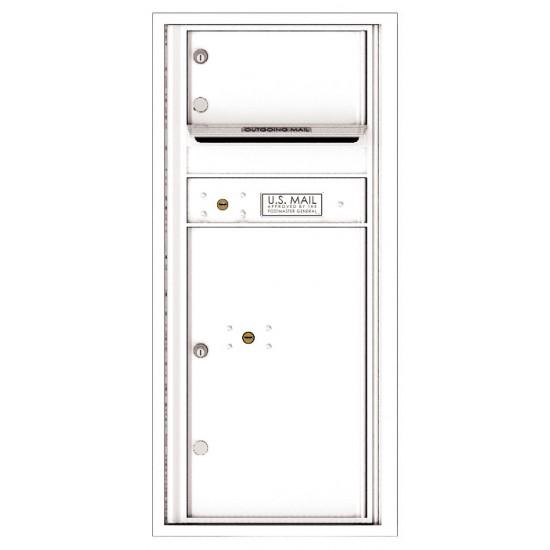 Load image into Gallery viewer, 4CADS-01 - 1 Over-Sized Tenant Door with 1 Parcel Locker and Outgoing Mail Compartment - 4C Wall Mount ADA Max Height Mailboxes