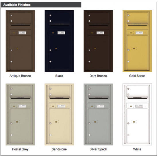 Load image into Gallery viewer, 4CADS-01 - 1 Over-Sized Tenant Door with 1 Parcel Locker and Outgoing Mail Compartment - 4C Wall Mount ADA Max Height Mailboxes
