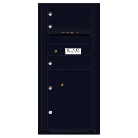 Load image into Gallery viewer, 4CADS-03 - 3 Tenant Doors with 1 Parcel Locker and Outgoing Mail Compartment - 4C Wall Mount ADA Max Height Mailboxes