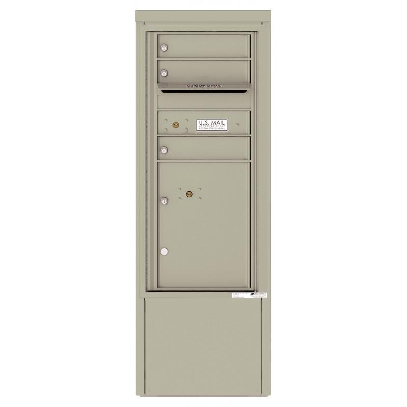 Load image into Gallery viewer, 4CADS-03-D - 3 Tenant Doors with 1 Parcel Locker and Outgoing Mail Compartment - 4C Depot Mailbox Module