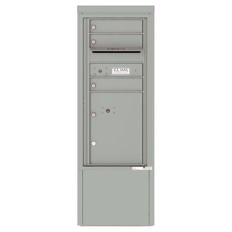 Load image into Gallery viewer, 4CADS-03-D - 3 Tenant Doors with 1 Parcel Locker and Outgoing Mail Compartment - 4C Depot Mailbox Module