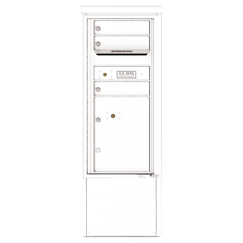 Load image into Gallery viewer, 4CADS-03-D - 3 Tenant Doors with 1 Parcel Locker and Outgoing Mail Compartment - 4C Depot Mailbox Module