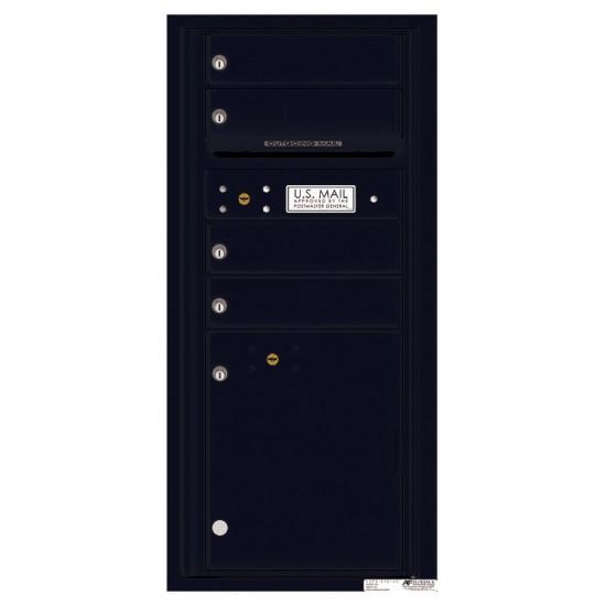 Load image into Gallery viewer, 4CADS-04 - 4 Tenant Doors with 1 Parcel Locker and Outgoing Mail Compartment - 4C Wall Mount ADA Max Height Mailboxes