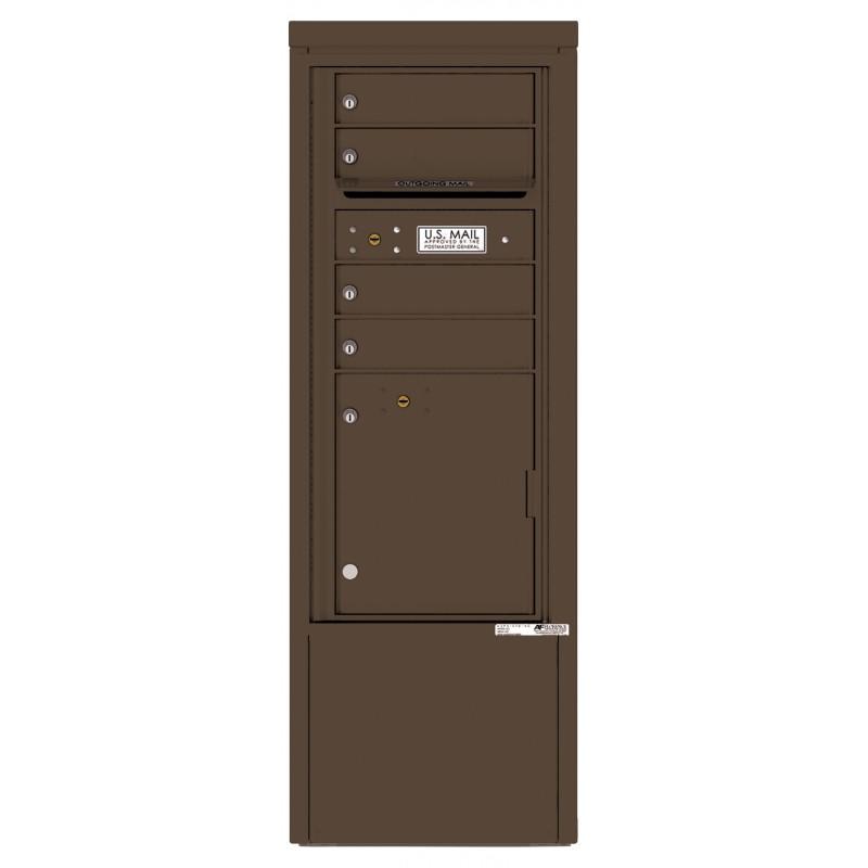 Load image into Gallery viewer, 4CADS-04-D - 4 Tenant Doors with 1 Parcel Locker and Outgoing Mail Compartment - 4C Depot Mailbox Module