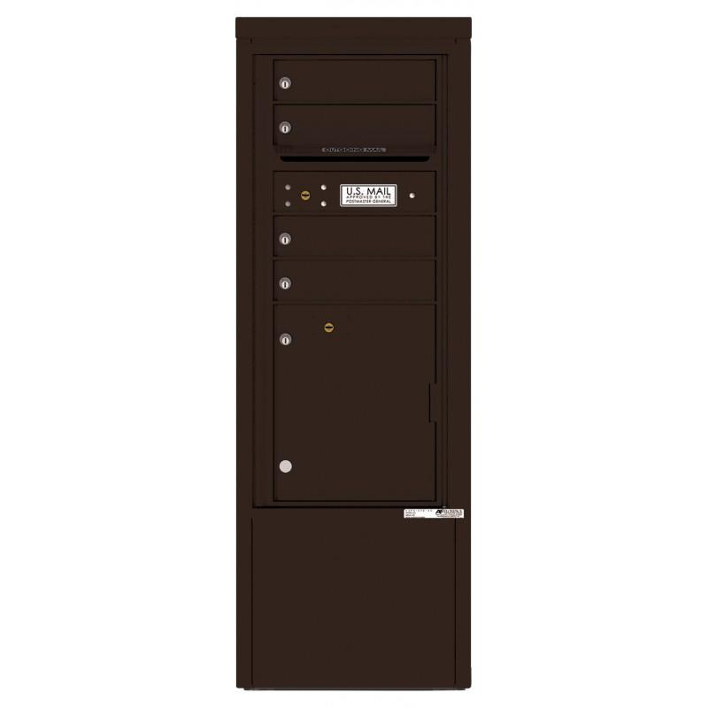 Load image into Gallery viewer, 4CADS-04-D - 4 Tenant Doors with 1 Parcel Locker and Outgoing Mail Compartment - 4C Depot Mailbox Module