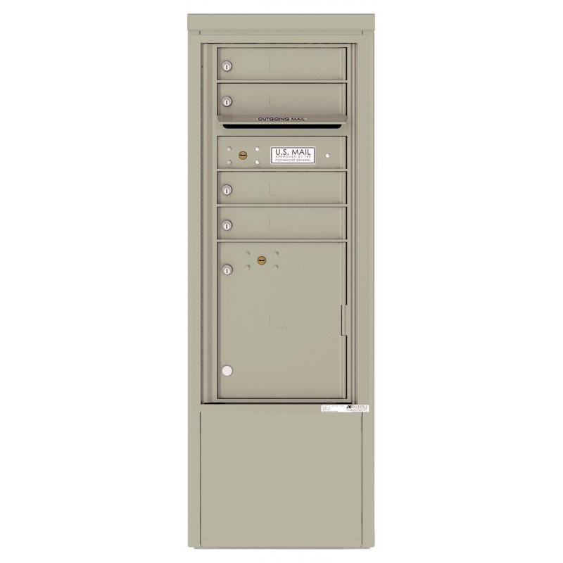 Load image into Gallery viewer, 4CADS-04-D - 4 Tenant Doors with 1 Parcel Locker and Outgoing Mail Compartment - 4C Depot Mailbox Module
