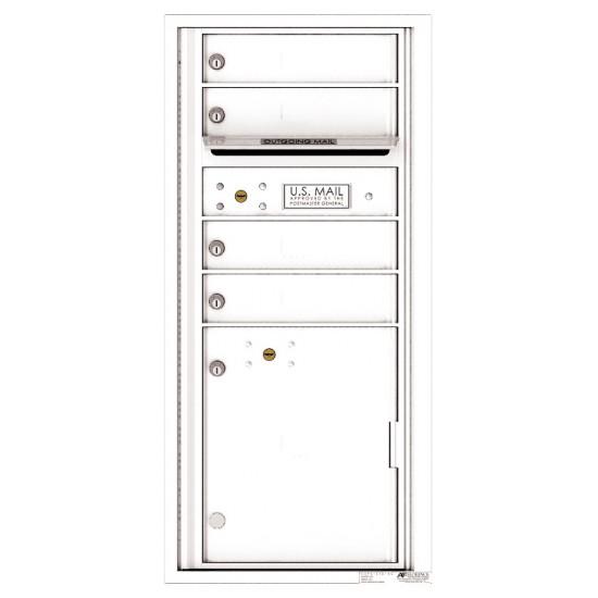 Load image into Gallery viewer, 4CADS-04 - 4 Tenant Doors with 1 Parcel Locker and Outgoing Mail Compartment - 4C Wall Mount ADA Max Height Mailboxes