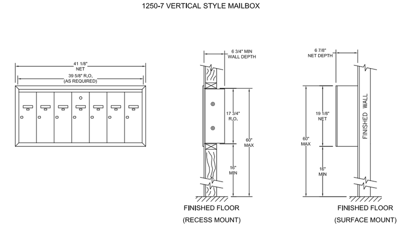 Load image into Gallery viewer, 12507 - Standard 7 Door Vertical Mailbox Unit - Front Loading
