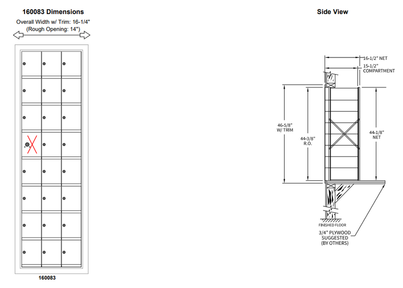 Load image into Gallery viewer, 160083A - Standard 24 Door Horizontal Mailbox Unit - Front Loading - (23 Useable; 8 High)
