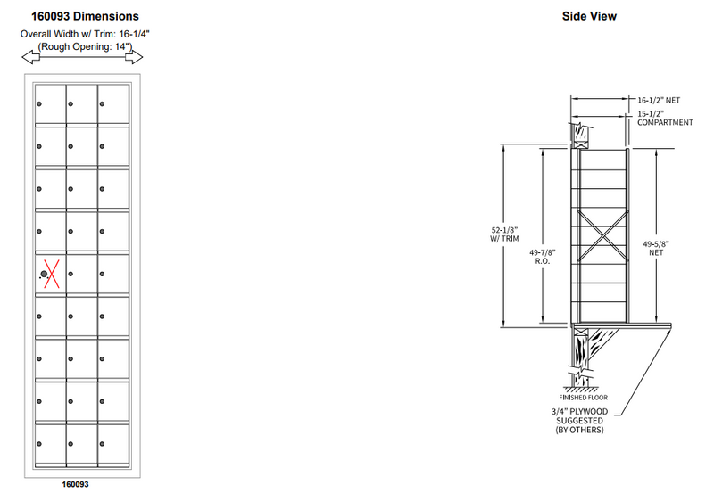 Load image into Gallery viewer, 160093A - Standard 27 Door Horizontal Mailbox Unit - Front Loading - (26 Useable; 8 High)
